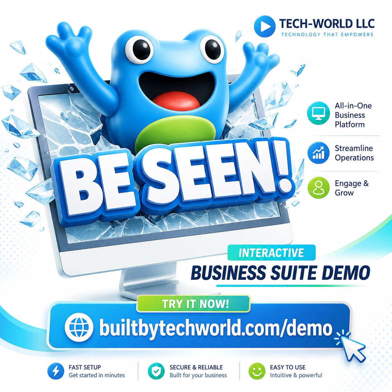 Tech-World LLC Interactive Business Suite Demo flyer